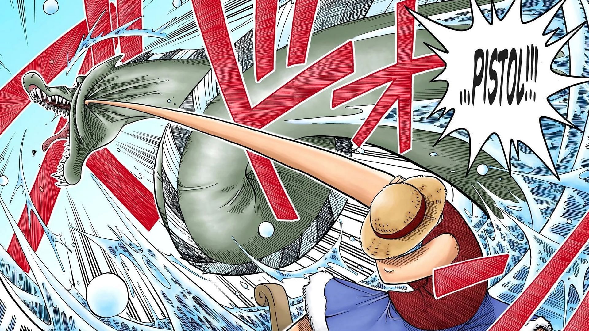 Luffy easily beat the Sea King that took Shanks' arm (Image via Toei Animation)
